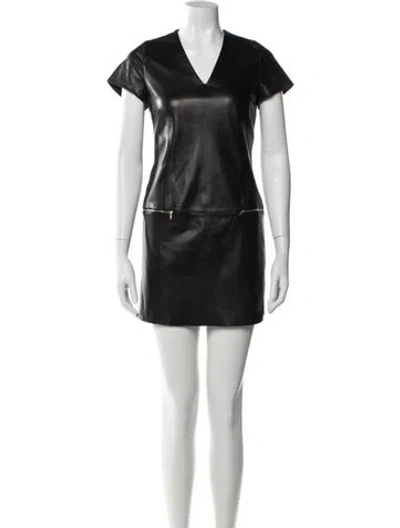 Pre-owned Acne Studios Lamb Leather Mini Dress In Black