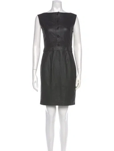 Pre-owned Acne Studios Lamb Leather Mini Dress In Gray