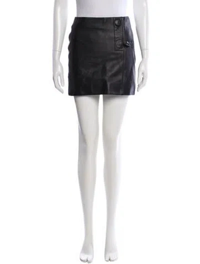 Pre-owned Acne Studios Lamb Leather Mini Skirt In Black