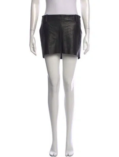 Pre-owned Acne Studios Lamb Leather Mini Skirt In Black