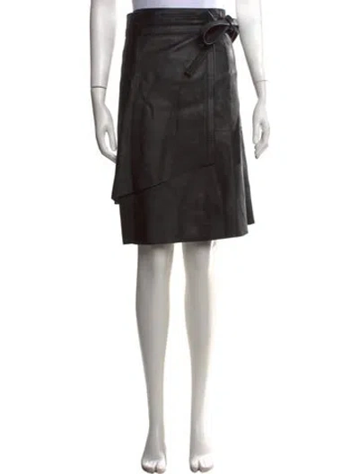 Pre-owned Acne Studios Lamb Leather Mini Skirt In Black
