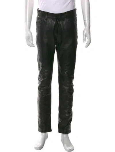 Pre-owned Acne Studios Lamb Leather Pants In Black