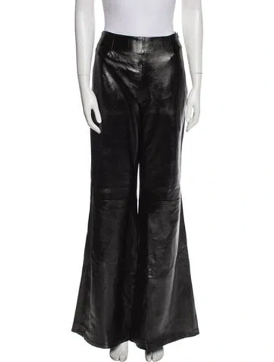 Pre-owned Acne Studios Lamb Leather Wide Leg Pants W/ Tags In Black