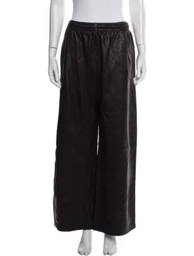 Pre-owned Acne Studios Lamb Leather Wide Leg Pants W/ Tags In Black