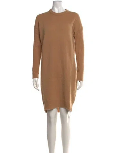Pre-owned Acne Studios Lambswool Knee-length Dress In Neutrals
