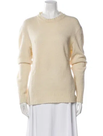 Pre-owned Acne Studios Lambswool Mock Neck Sweater In Neutral