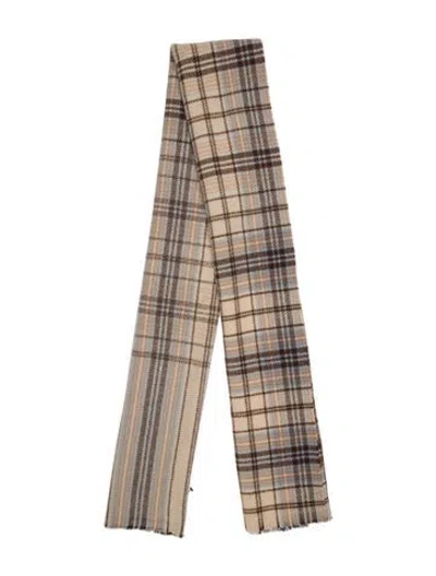 Pre-owned Acne Studios Lambswool Striped Scarf In Neutral