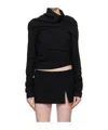 Acne Studios Black Layered Turtleneck In Black