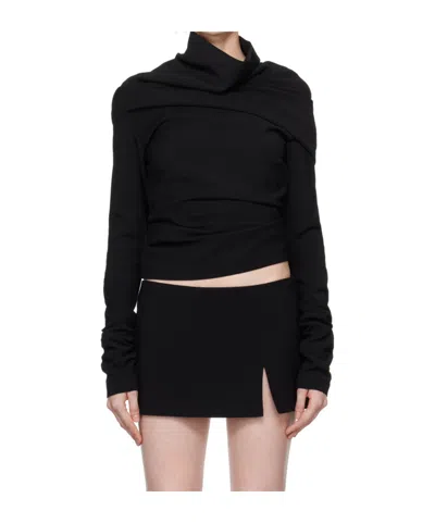 Acne Studios Black Layered Turtleneck In 900 Black