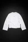 Acne Studios Logo Long Sleeve T-shirt In Optisches Weiss