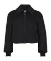 Acne Studios Womens Owelle Bomber Padded Wool-blend Felt Jacket Black In Black