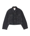 Acne Studios Lapel Long-sleeved Denim Jacket In Black