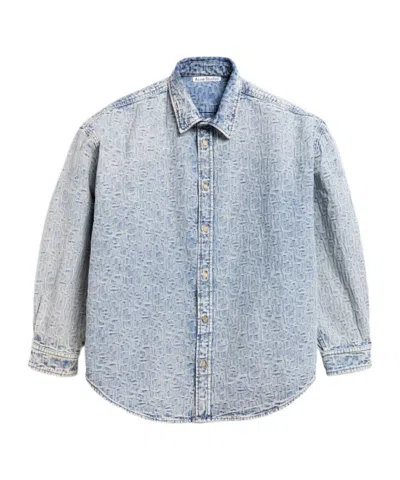 Acne Studios Lapel Long-sleeved Shirt In Gray