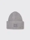 Acne Studios Large Face Beanie In Gray