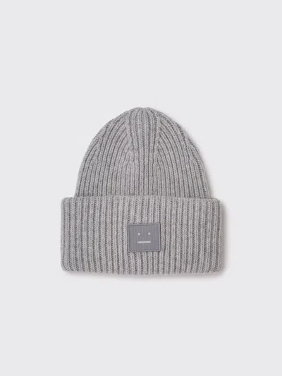 Acne Studios Large Face Beanie In Gray
