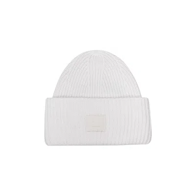 Pre-owned Acne Studios Large Face Logo Beanie 'grey' | Men's Size Onesize In Gray