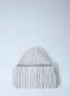 Acne Studios Large Face Logo Beanie Hat In Blue