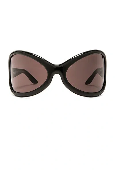 Acne Studios Large Sunglasses In Black & Black