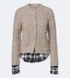 Acne Studios Kunch Cotton Flannel Cardigan In Neutral