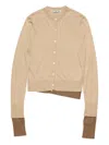 Acne Studios Layered Cardigan In Brown