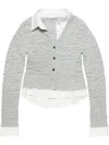 Acne Studios Layered Cardigan In Grey
