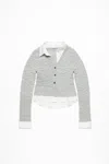 Acne Studios Layered Cardigan In Light Grey