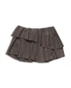 Acne Studios Layered Check Skirt In Black