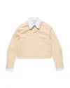 Acne Studios Layered Twill Jacket In Brown