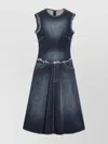 Acne Studios Layered Denim Midi Dress A20849co R 838 In Blue