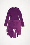 Acne Studios Layered Dress In Bright Purple