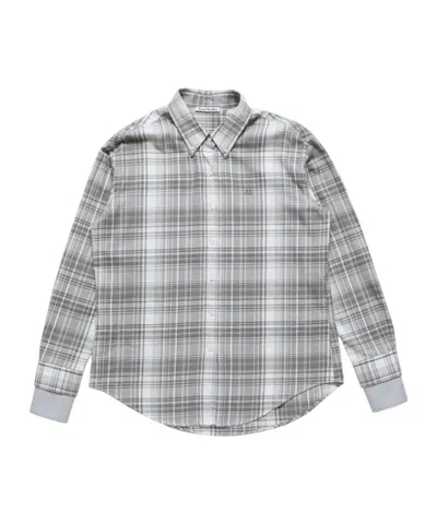 Acne Studios Layered Flannel Shirt In Gray