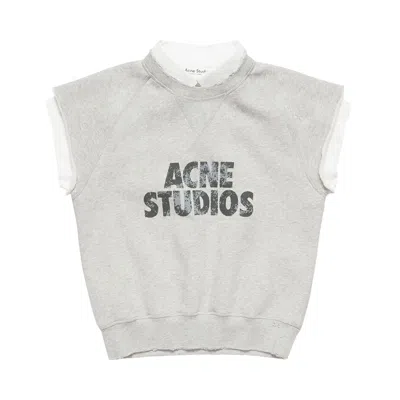 Pre-owned Acne Studios Layered Fleece Vest 'grey Melange' | Women's Size S In Gray