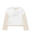 Acne Studios Layered Graphic-print T-shirt In Neutral