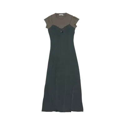 Pre-owned Acne Studios Layered Jersey Dress 'grey/anthracite' | Women's Size L