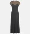 Acne Studios Layered Midi Dress In Grey