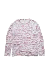 Acne Studios Layered Knit Cobweb Top White