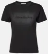 Acne Studios Layered Logo Cotton Jersey T-shirt In Black