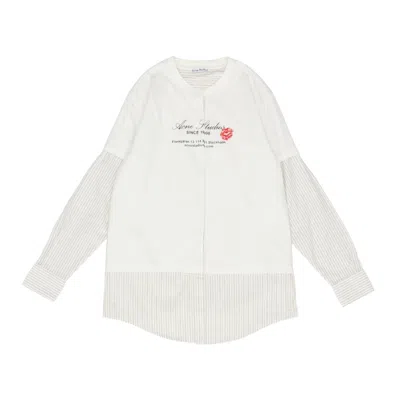 Acne Studios Long Sleeve T-shirt In Beige