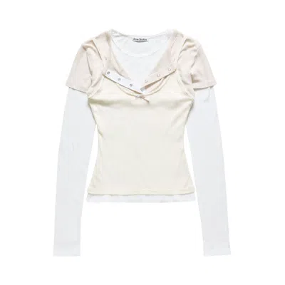 Pre-owned Acne Studios Layered Long-sleeve 'white/off White' | Women's Size S