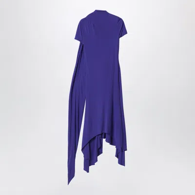 Acne Studios Layered Midi Dress Deep Purple In Blue