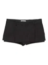 Acne Studios Smooth Cotton Satin Layered Mini Skirt In Black