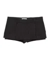 Acne Studios Smooth Cotton Satin Layered Mini Skirt