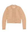 Acne Studios Beige Layered Mohair Cardigan In Nude