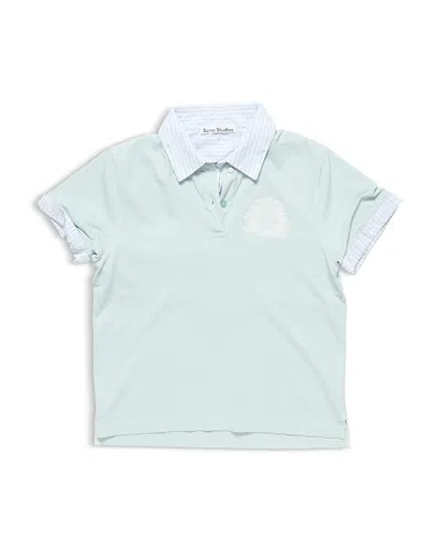 Acne Studios Layered Polo Shirt In Blue
