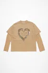 Acne Studios Layered Print T-shirt In Brown