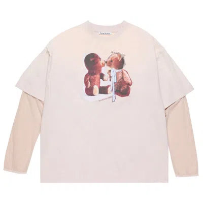 Pre-owned Acne Studios Layered Print T-shirt 'violet Pink' | Women's Size S