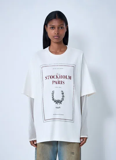 ACNE STUDIOS LAYERED PRINT T-SHIRT