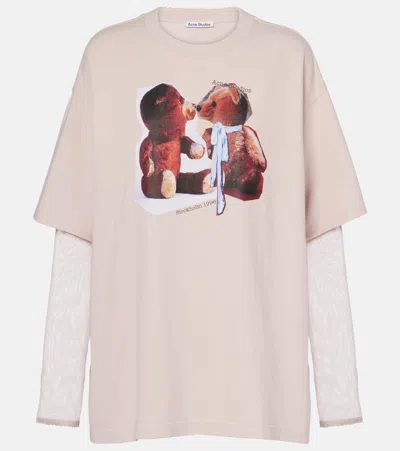 ACNE STUDIOS LAYERED PRINTED COTTON T-SHIRT