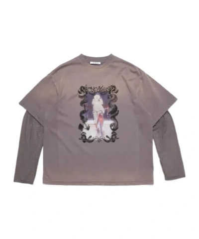 ACNE STUDIOS LAYERED PRINTED T-SHIRT