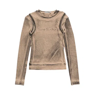 Pre-owned Acne Studios Layered Printed T-shirt 'pumpkin Orange' | Women's Size Xs